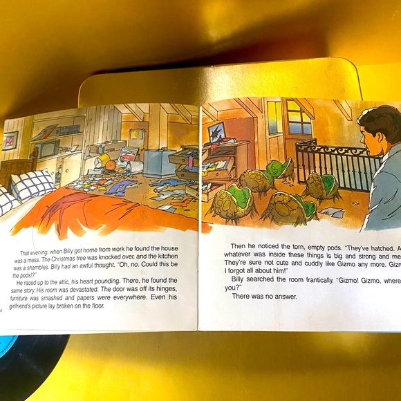 GIZMO AND THE GREMLINS VITGE 80s VINYL RECORD & 16 PAGE BOOK READ ALONG RECORD - Picture 10 of 16